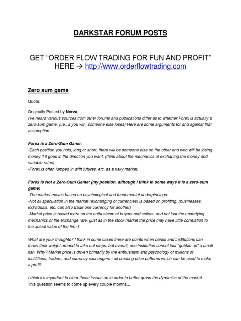 Order Flow Trading For Fun And Profit Pdf Foreign Exchange Market - 