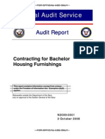 "Contracting For Bachelor Housing Furnishings": Naval Audit Service N2009-0001 Redacted