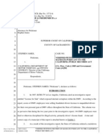 California Public Records Act Petition for Writ of Mandate. Stephen James v. California Department of Motor Vehicles. 