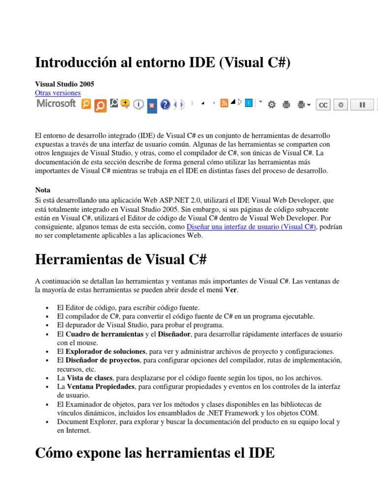 Introducción al entorno IDE | PDF | Ventana (informática) | Entorno de ...