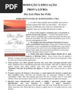 INTRODUÇÃO À EDUCAÇÃO prova