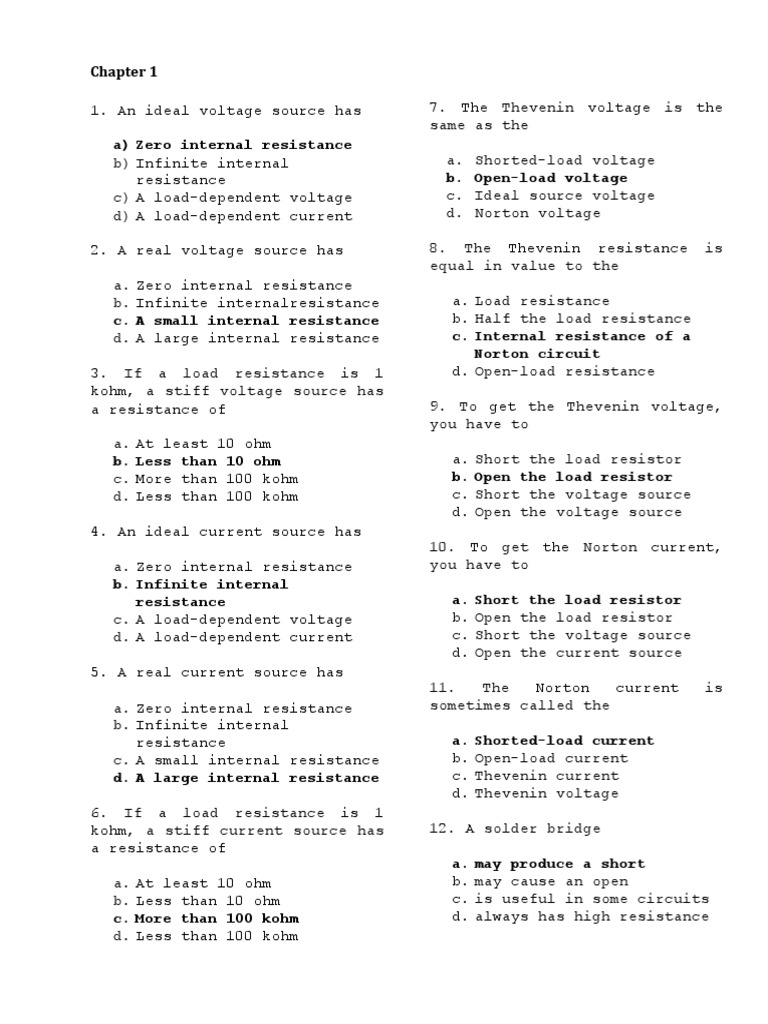 MALVINO Multiple Choice With Answer PDF Bipolar Junction Transistor