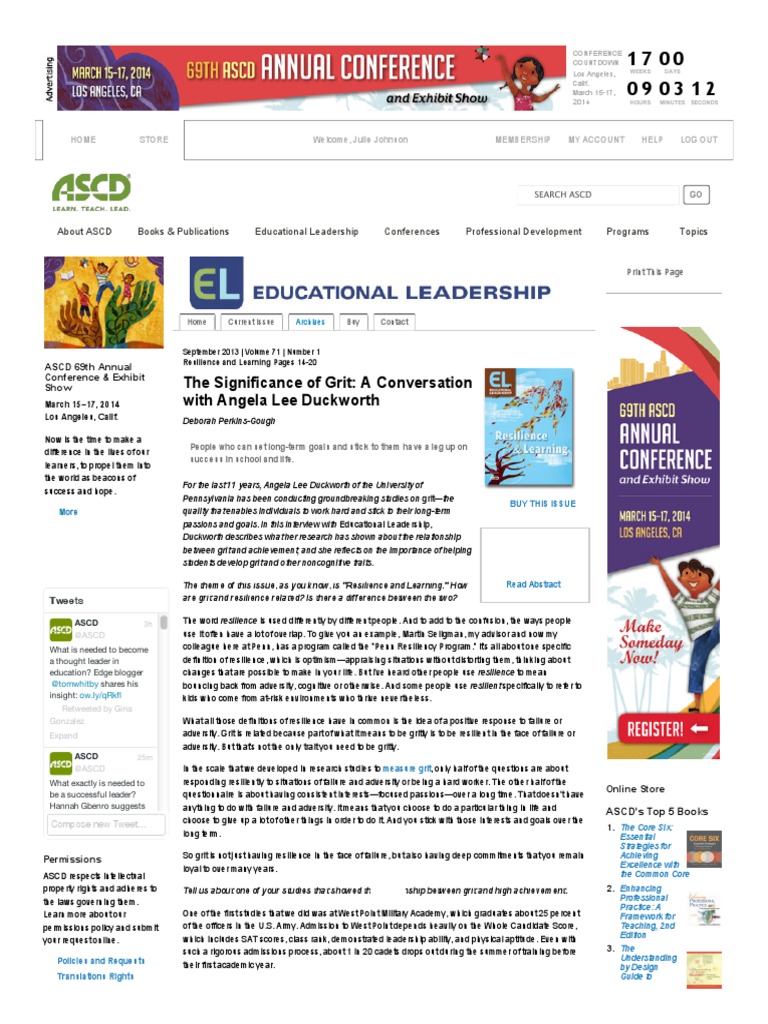 the significance of grit Grit (Personality Trait) Psychological