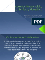 Contaminación por ruido, lumínica, térmica y