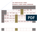 Jadual Waktu Kelas 3 Wira