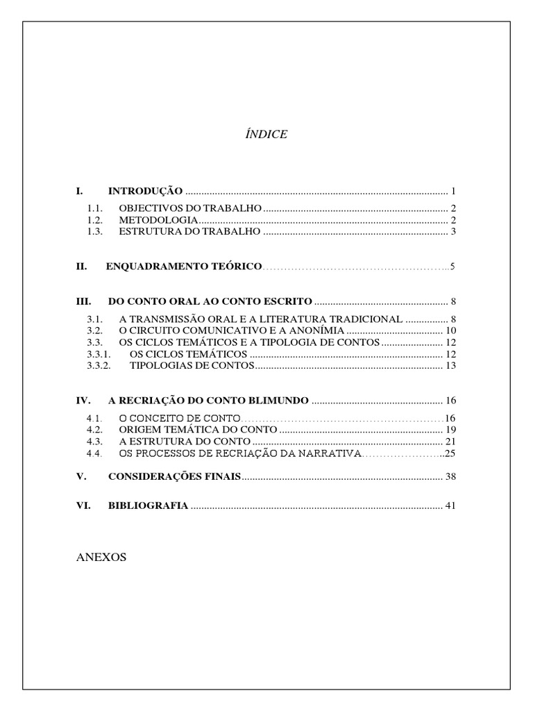 Análise do Conto Blimundo: Estruturas e Temas | PDF | Contos | Semiótica