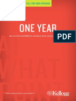 Kellogg One Year MBA Brochure 2012 2013