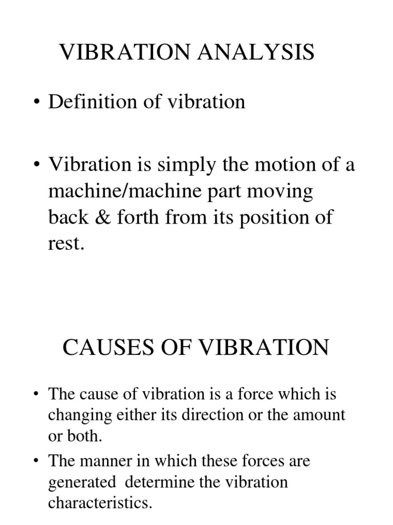 Vibration Analysis PDF