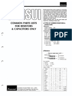 Sansui Common Parts List