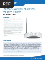 TD-W8951ND V4 Datasheet Link