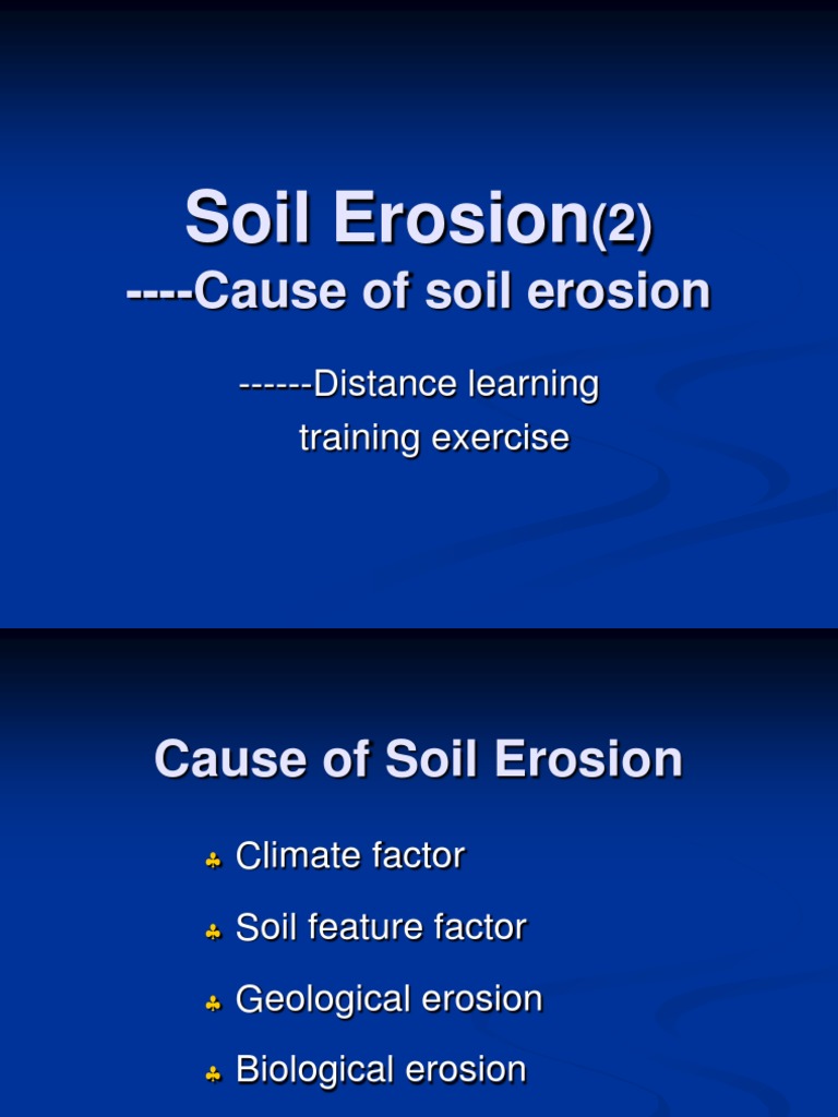 Cause of Soil Erosion | PDF