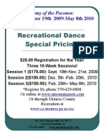 Tuitionn Rates For Rec. Dance