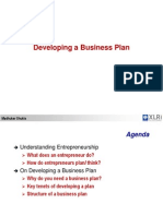 Developing a Business Plan - Madhukar Shukla