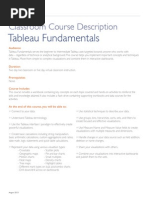 Tableau Fundamentals Course Description