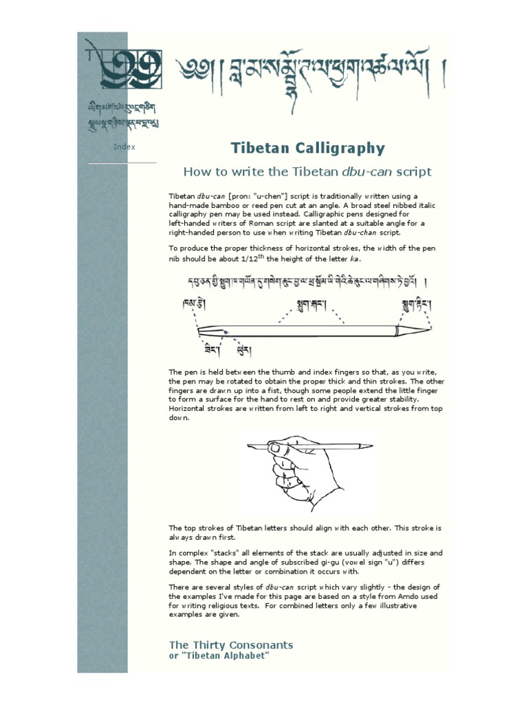 Tibetan writing