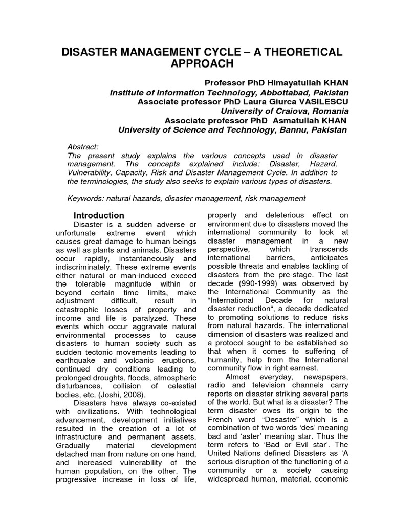 Disaster Management Cycle6 | PDF | Hazards | Emergency Management