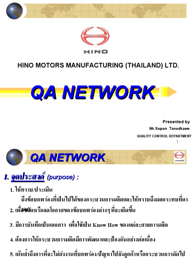 QA Network Presentation | PDF