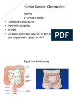 Emergency Colon Cancer Obstruction