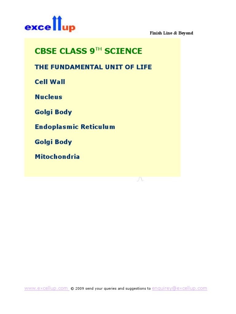 9 Science Unit of Life | PDF