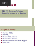 SQL-99: Schema Definition, Basic Constraints, and Queries