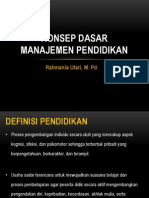 Konsep Dasar Manajemen Pendidikan