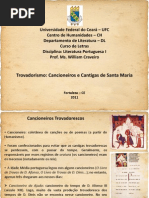 Trovadorismo - Cancioneiros e Cantigas de Santa Maria