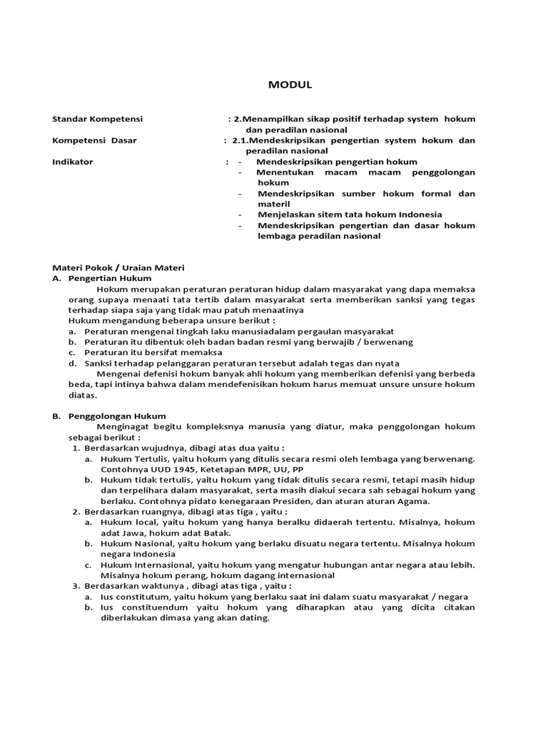 Modul Pkn Sma Kelas X