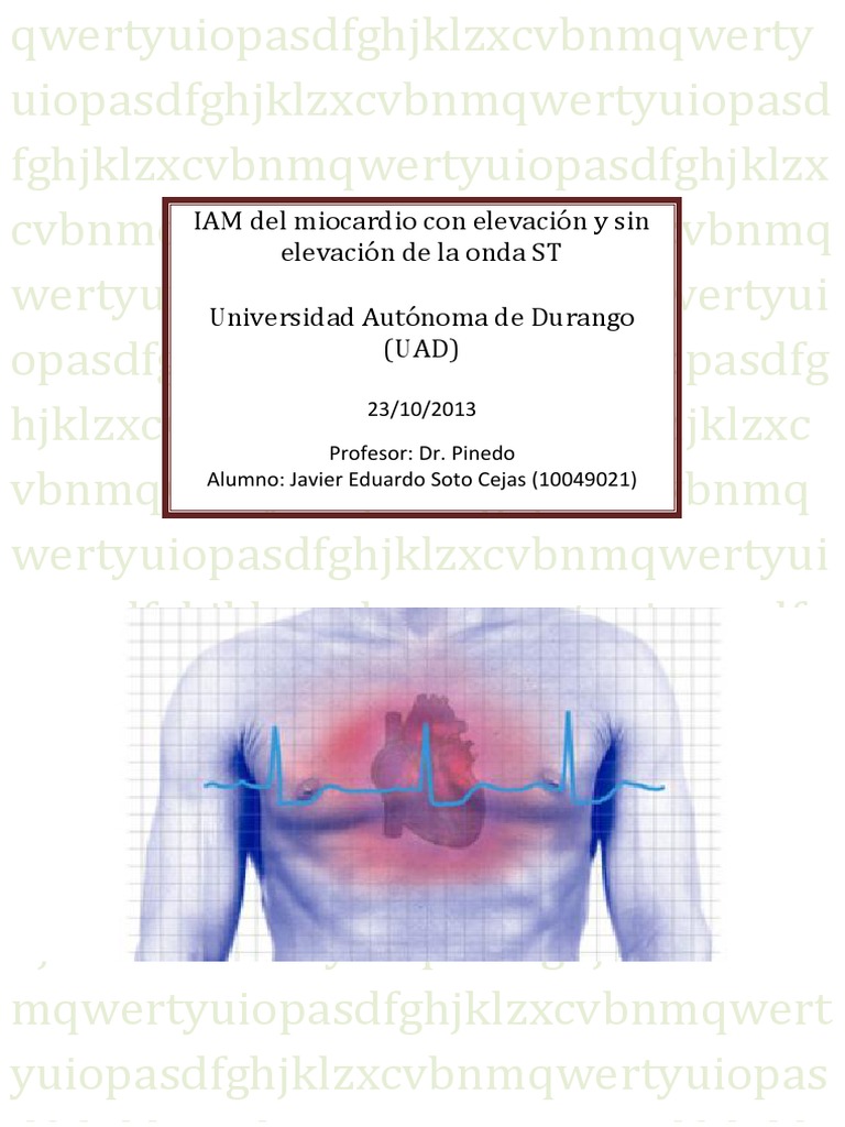 IAM Del Miocardio Con Elevación y Sin Elevación de La Onda ST | PDF ...