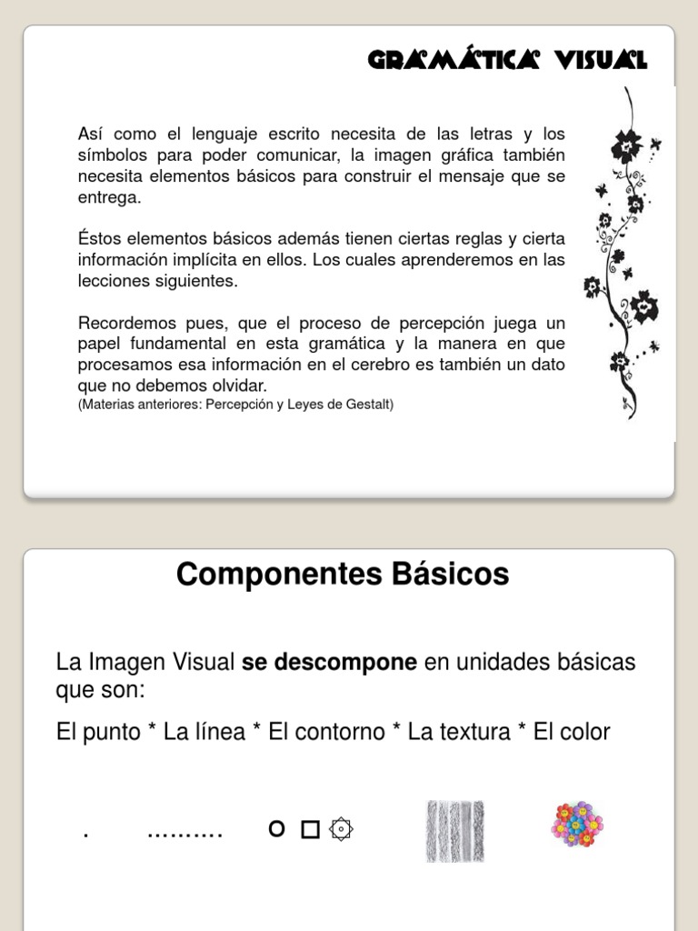 Elementos de la Gramática Visual | PDF | Composición (artes visuales ...