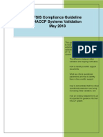 HACCP Systems Validation