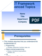 NET Framework Advanced Topics