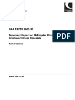 Summary Report On Helicopter Ditching and Crashworthiness Research