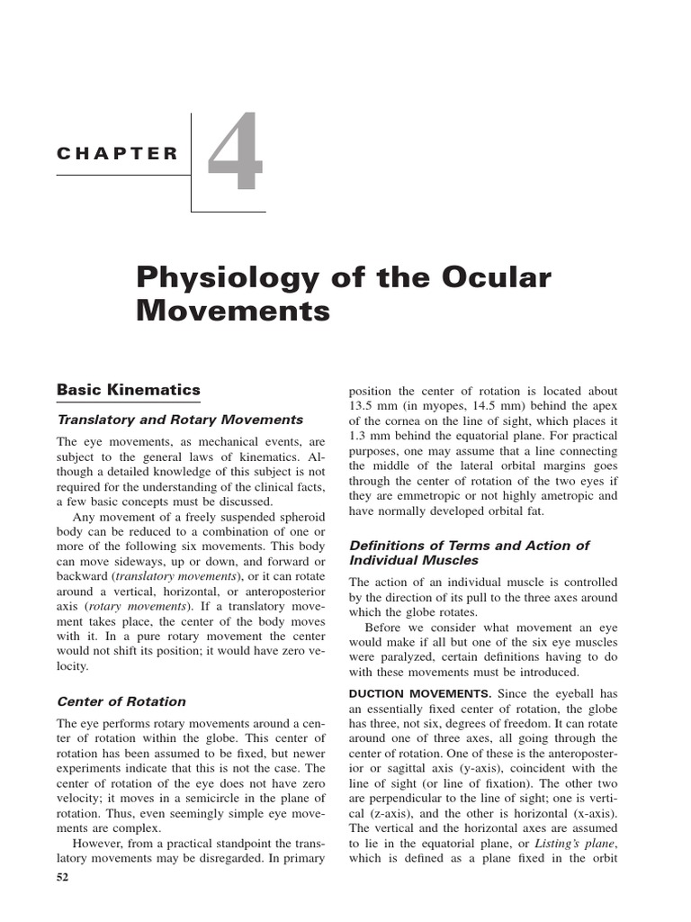 Ocular Movement Physiology | PDF | Science & Mathematics