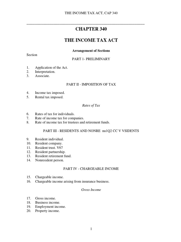 Tax Act Uganda Taxpayer Tax