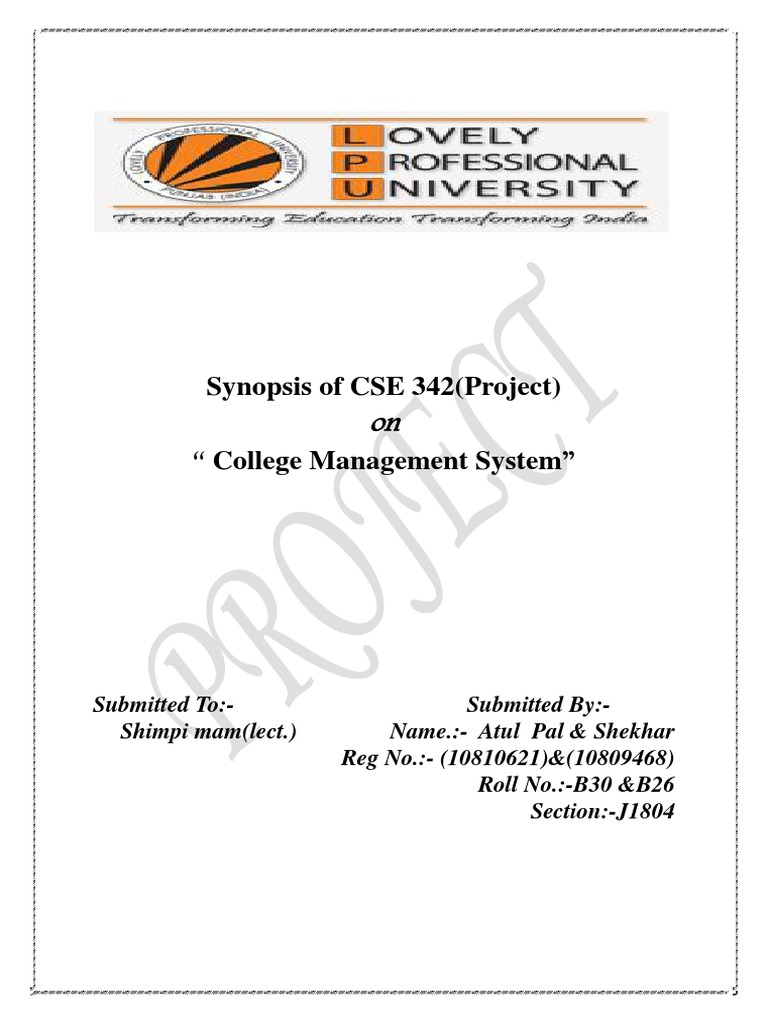 College Management System Overview | PDF | Career & Growth