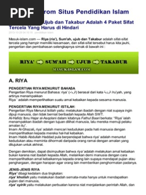 4 Paket Sifat Tercela Yang Dihindari