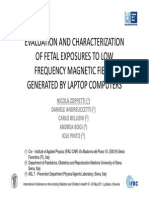 Evaluation and Characterization of Fetal Exposures To Low Frekuency Magnetic Fields Generated by Laptop Computer