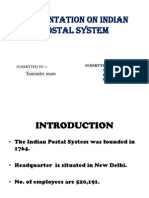 Presentation On Indian Postal System::-Taminder Mam