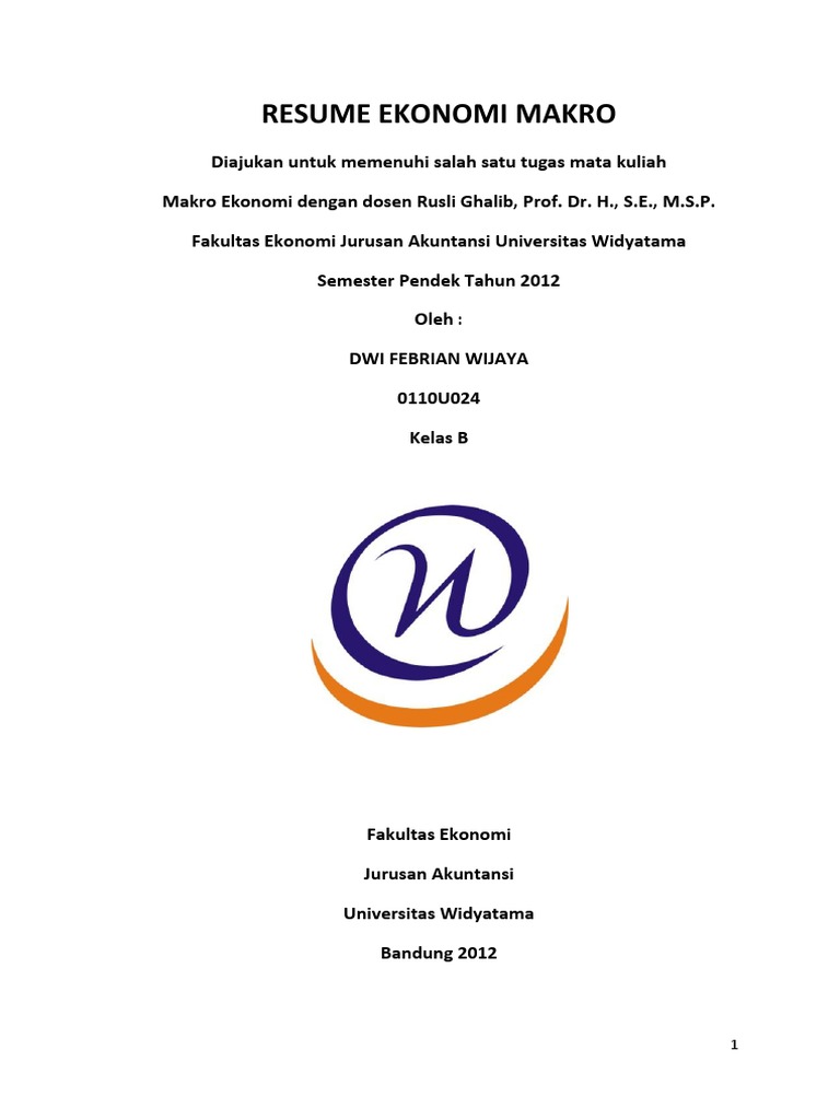 Resume Ekonomi Makro