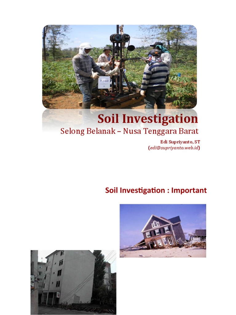 Soil Investigation Draft | PDF