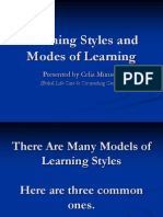 Learning Styles and Modes of Learning