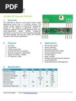 Download 433 MHz RF Receiver STR-433 1 Overview by dinesh_epc SN18487277 doc pdf