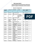 Graded Assignments - Math Quarter 2