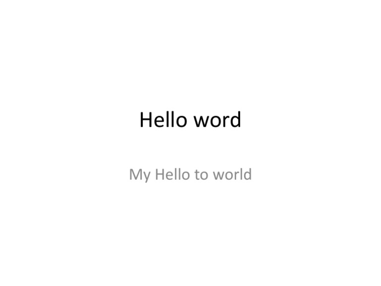 Hello - Word PDF | PDF