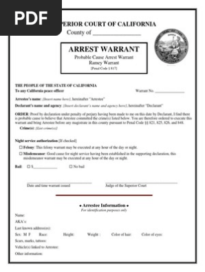Arrest Warrant