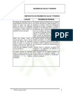 Cuadro Comparativo de Regimen de Salud y Pension