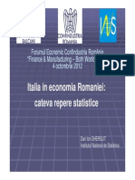 Italia in economia Romaniei