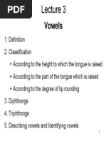 Lecture 3 - Vowels