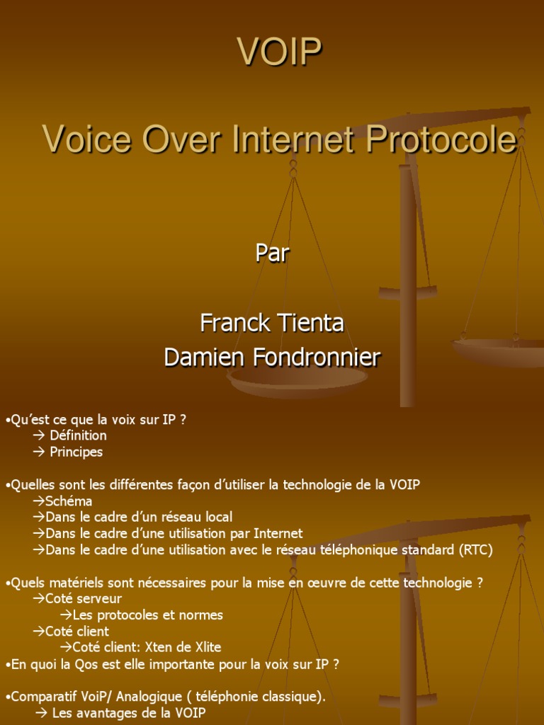 Définition et avantages de la VOIP | PDF | Voix sur IP | Protocoles réseau