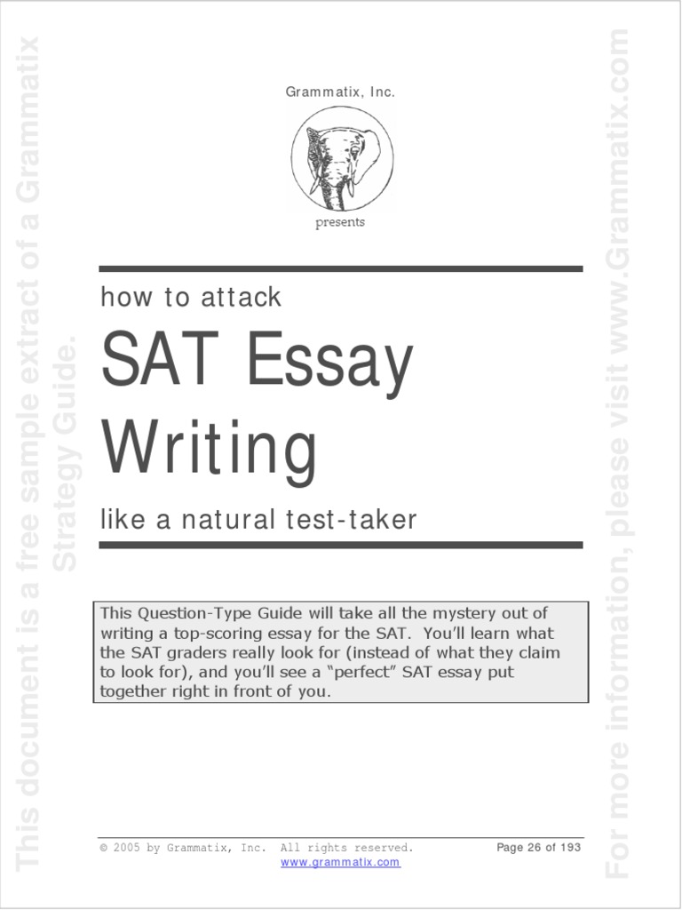 How to write sat essay picture
